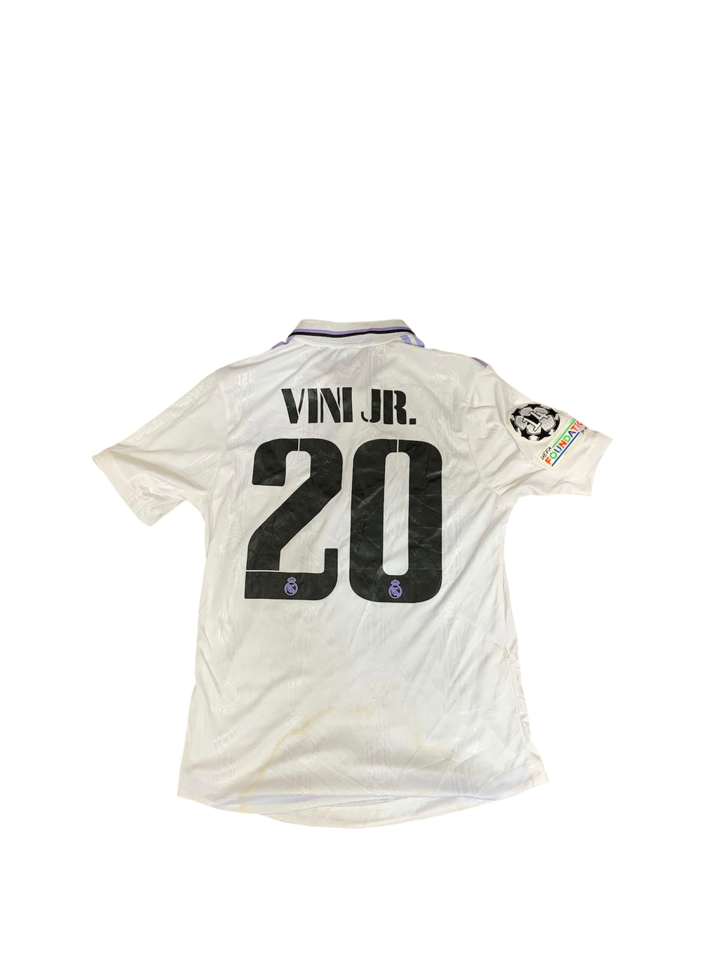 Real Madrid Shirt – White – Vinícius Júnior – Size S