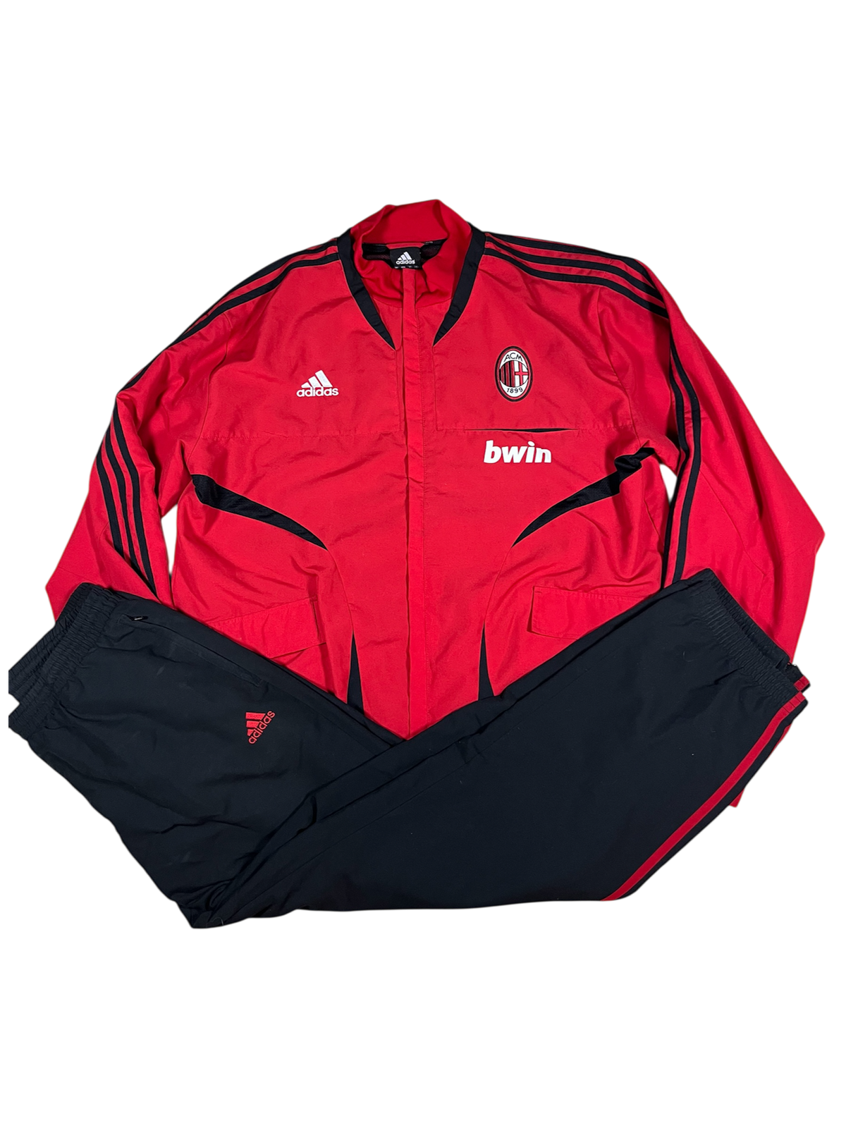  × AC Milan Track JKT Pants Set-up AC Milan Tracksuit – Red Top / Black Pants – Size L Pants no logo