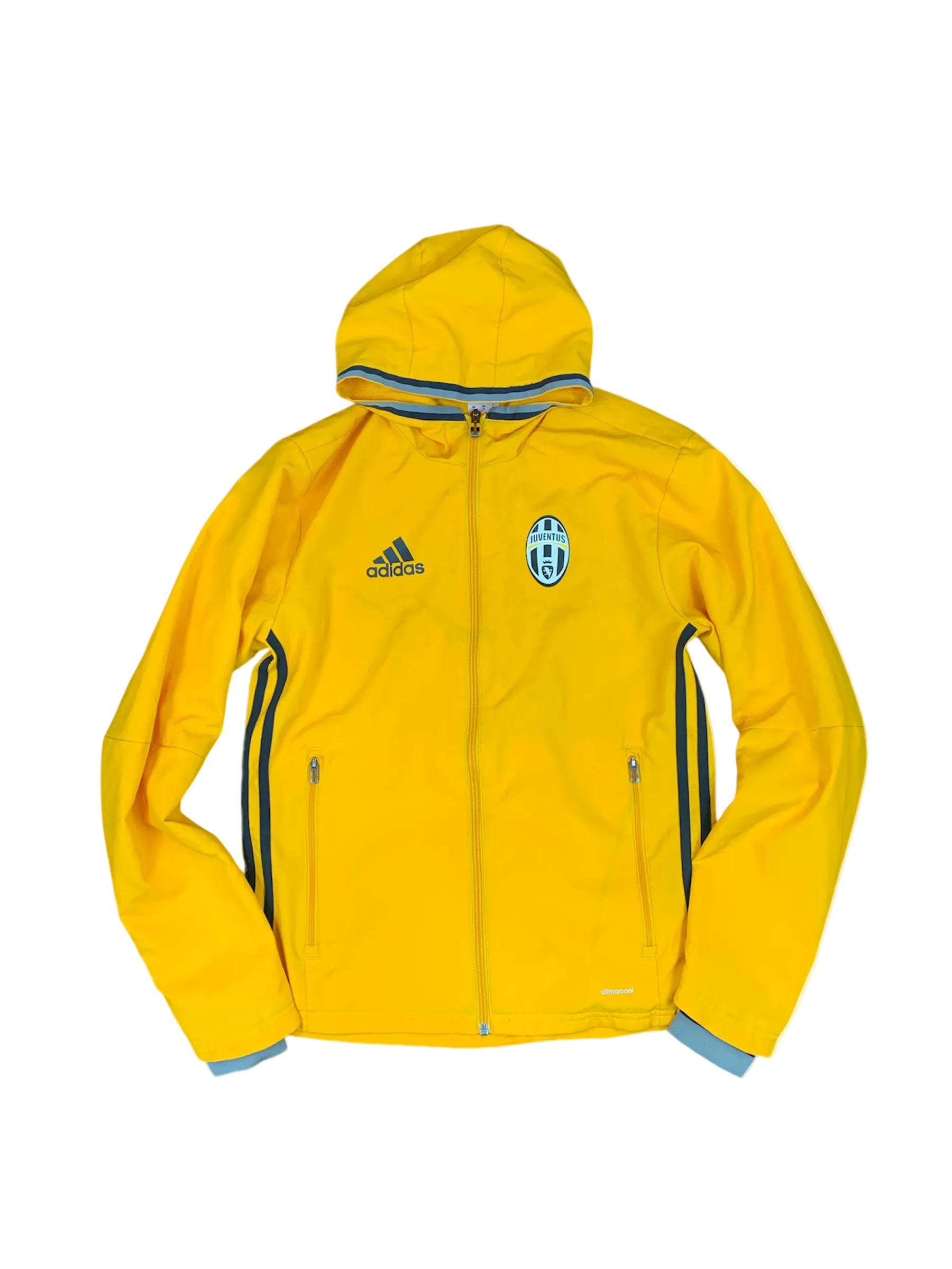 Juventus Zip-Up Hoodie – Orange/Yellow – Size S