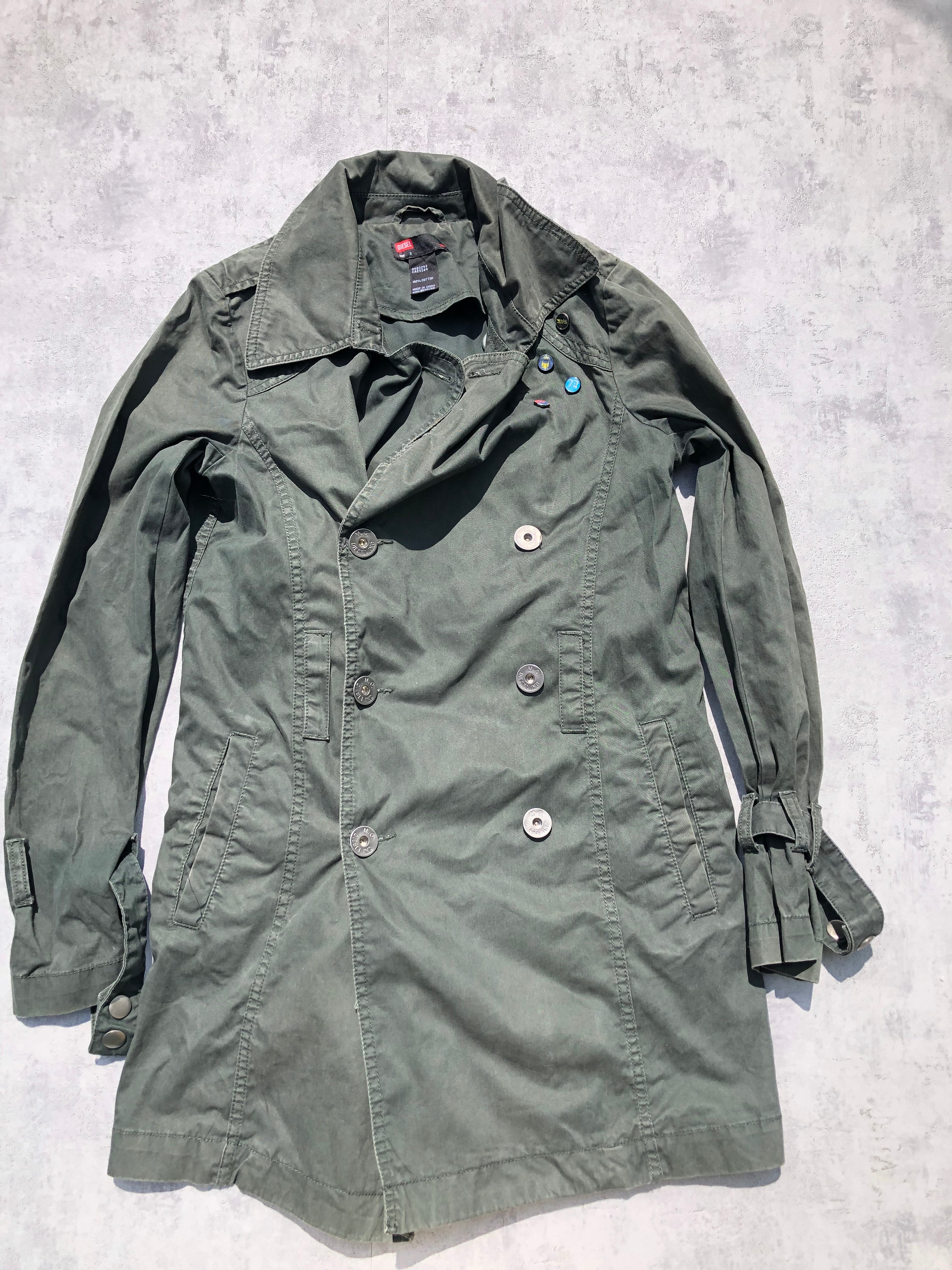 Diesel Trench Coat – Dark Green – S