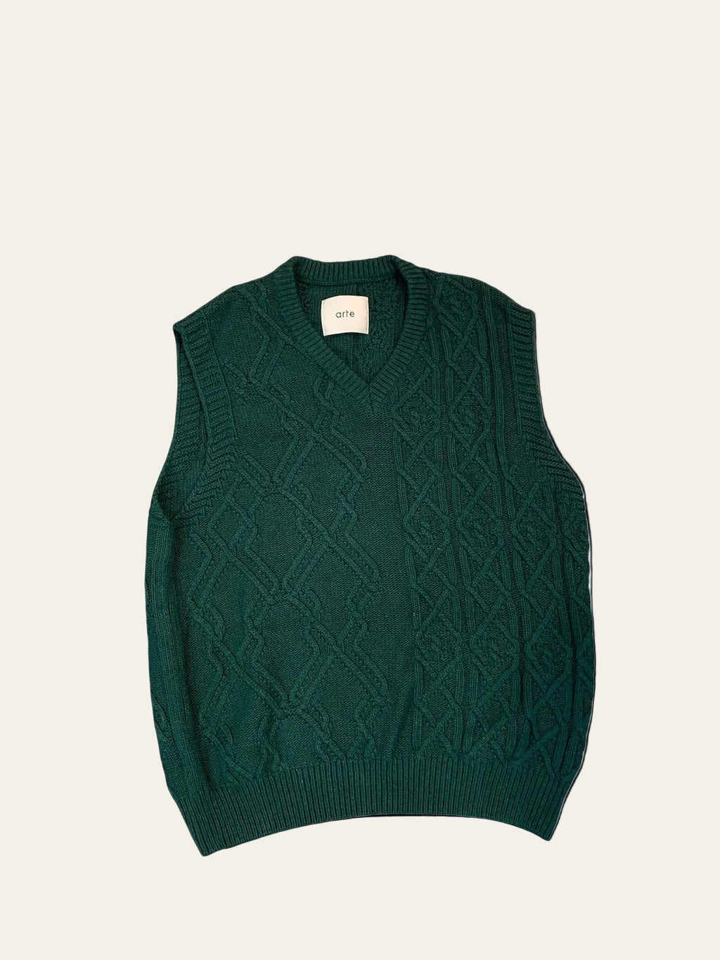 Arte Knitted Bodywarmer – Dark Green – Size M