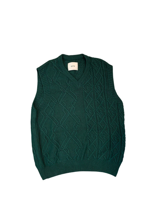 Arte Knitted Bodywarmer – Dark Green – Size M