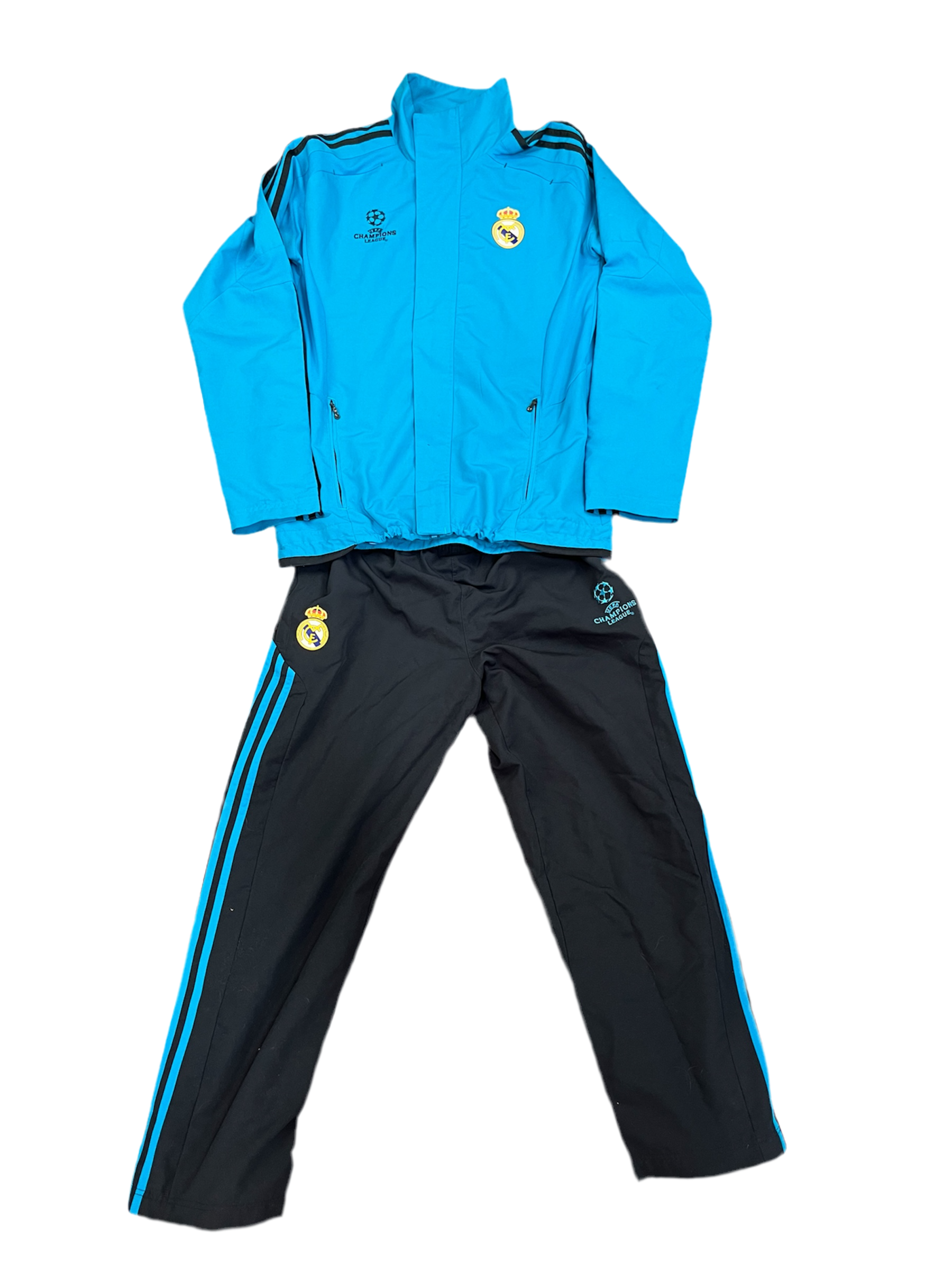 Real Madrid Tracksuit – Baby Blue/Navy Blue – Size L