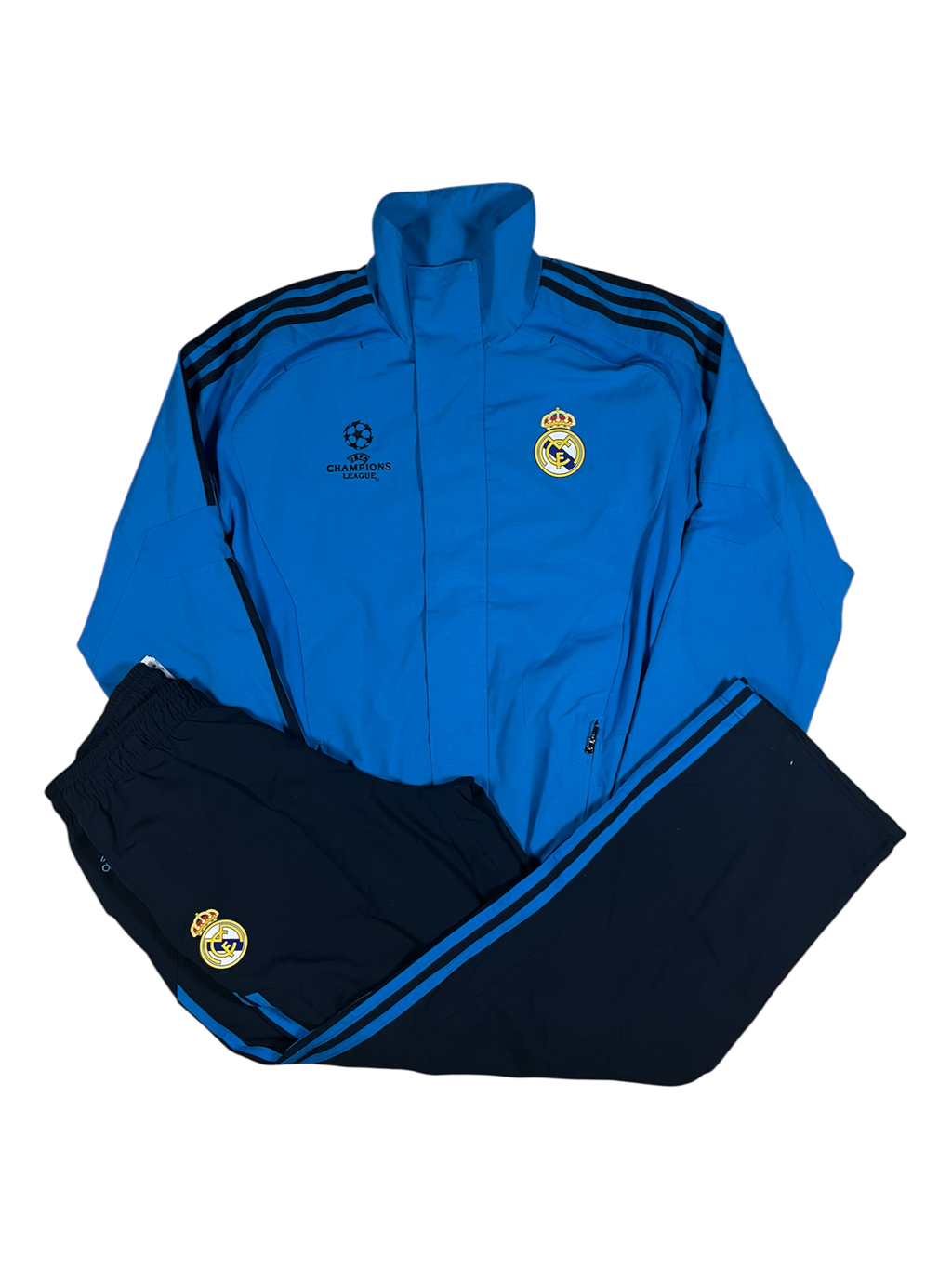 Real Madrid Tracksuit – Baby Blue/Navy Blue – Size L