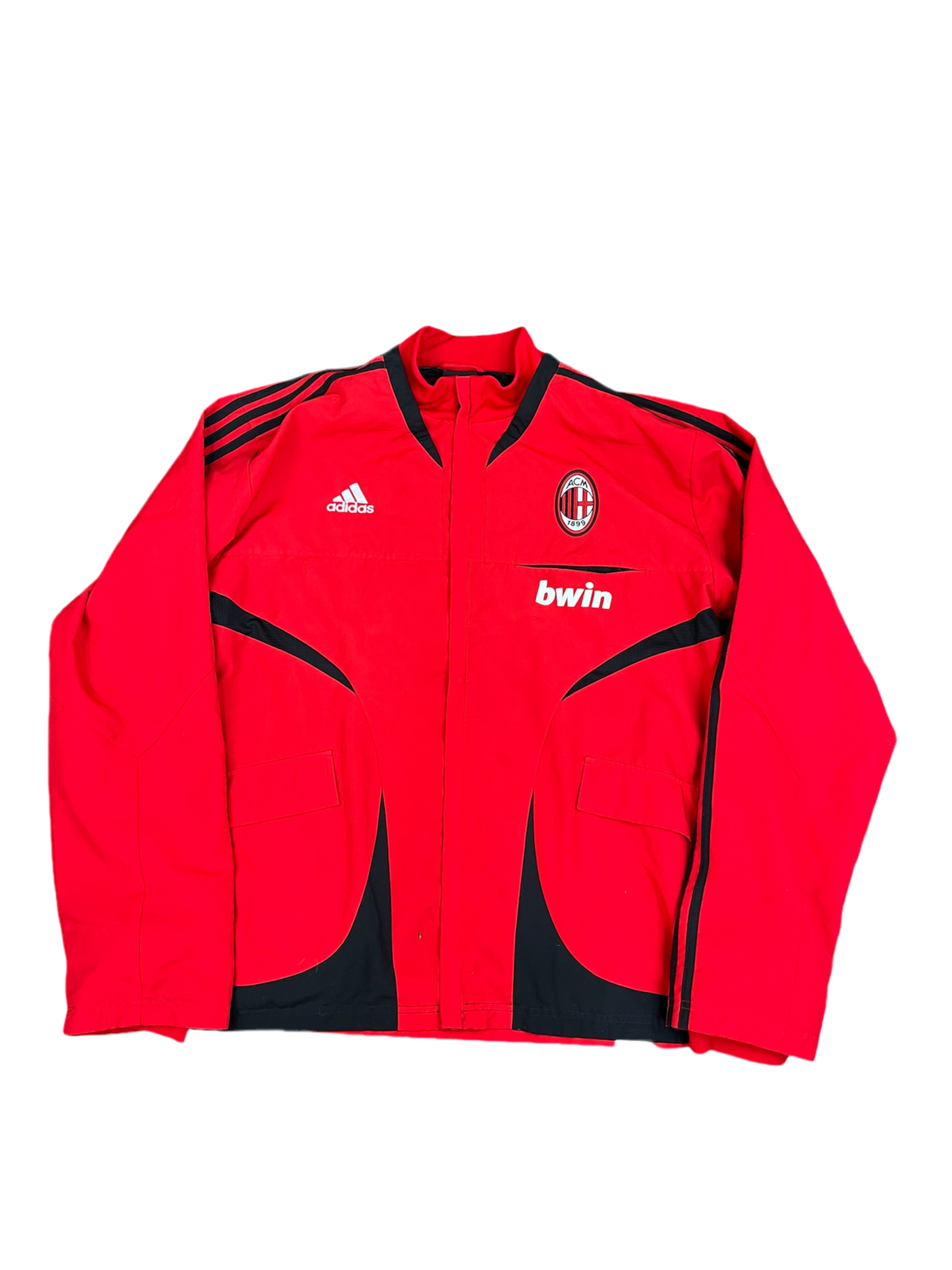 AC Milan Tracksuit – Red Top / Black Pants – Size L Pants no logo