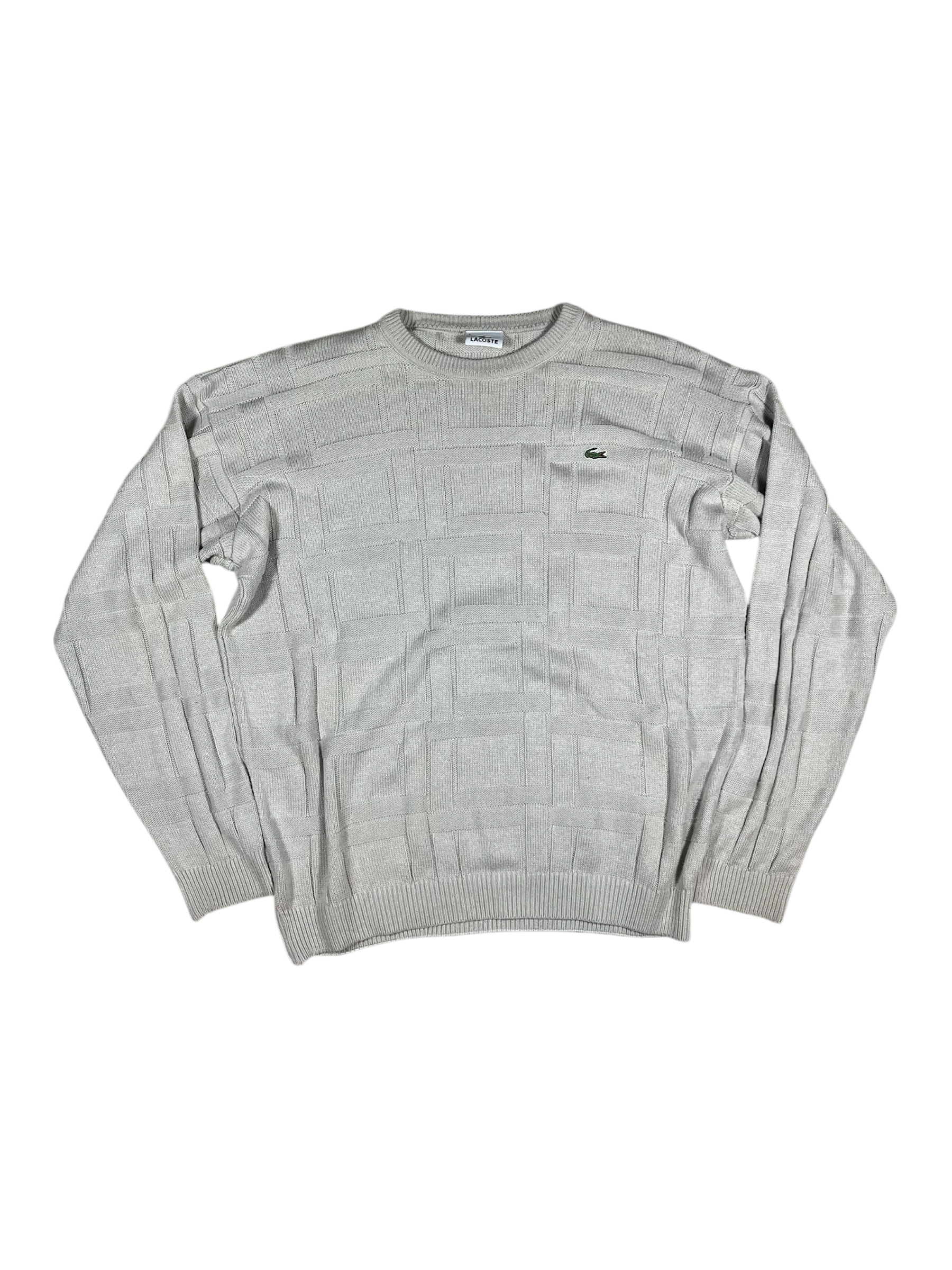 Lacoste Sweater – Beige / Grey – Size M