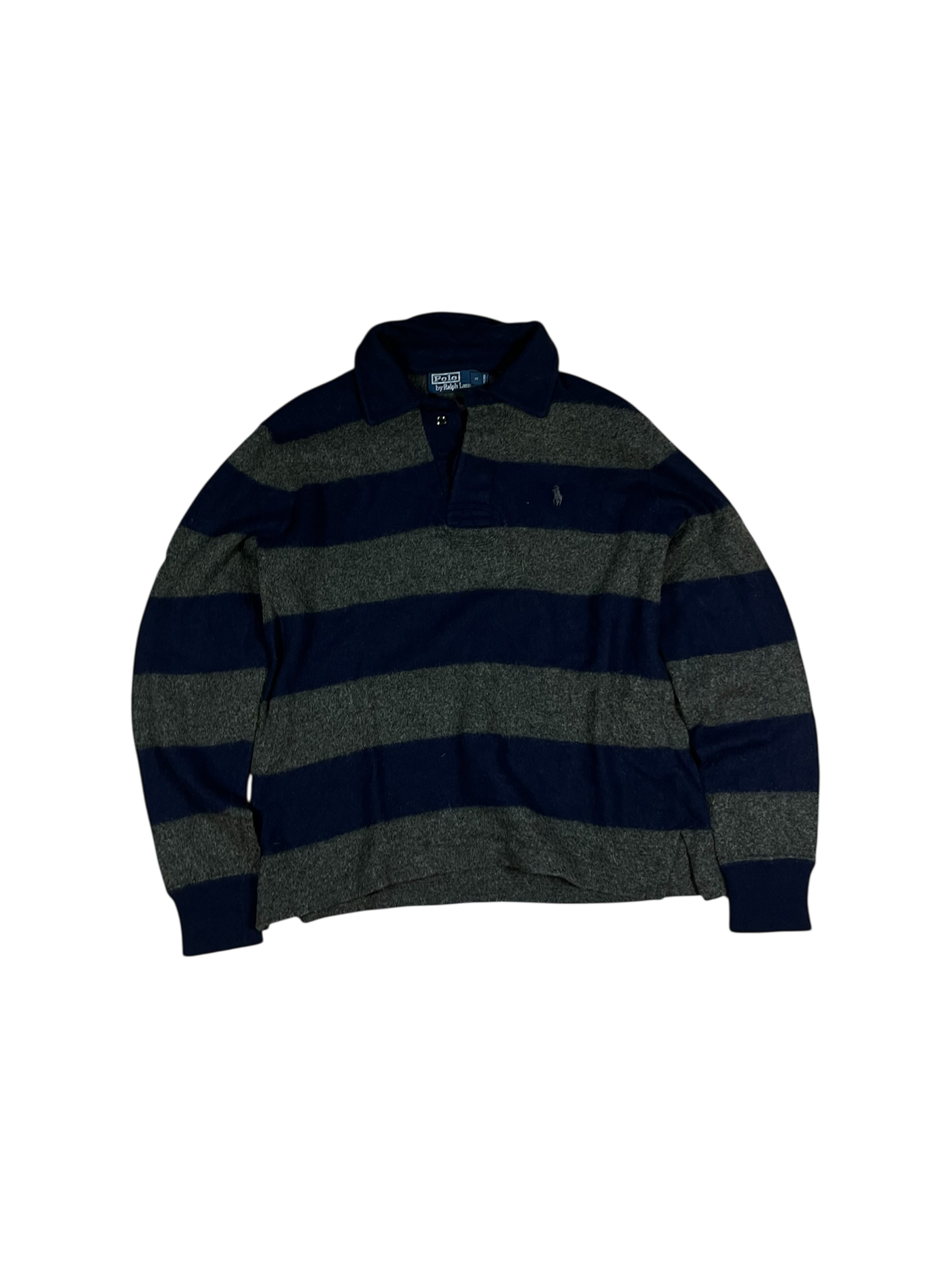 Ralph Lauren Quarter Zip – Brown / Black – Size M - 100% Merino Wool