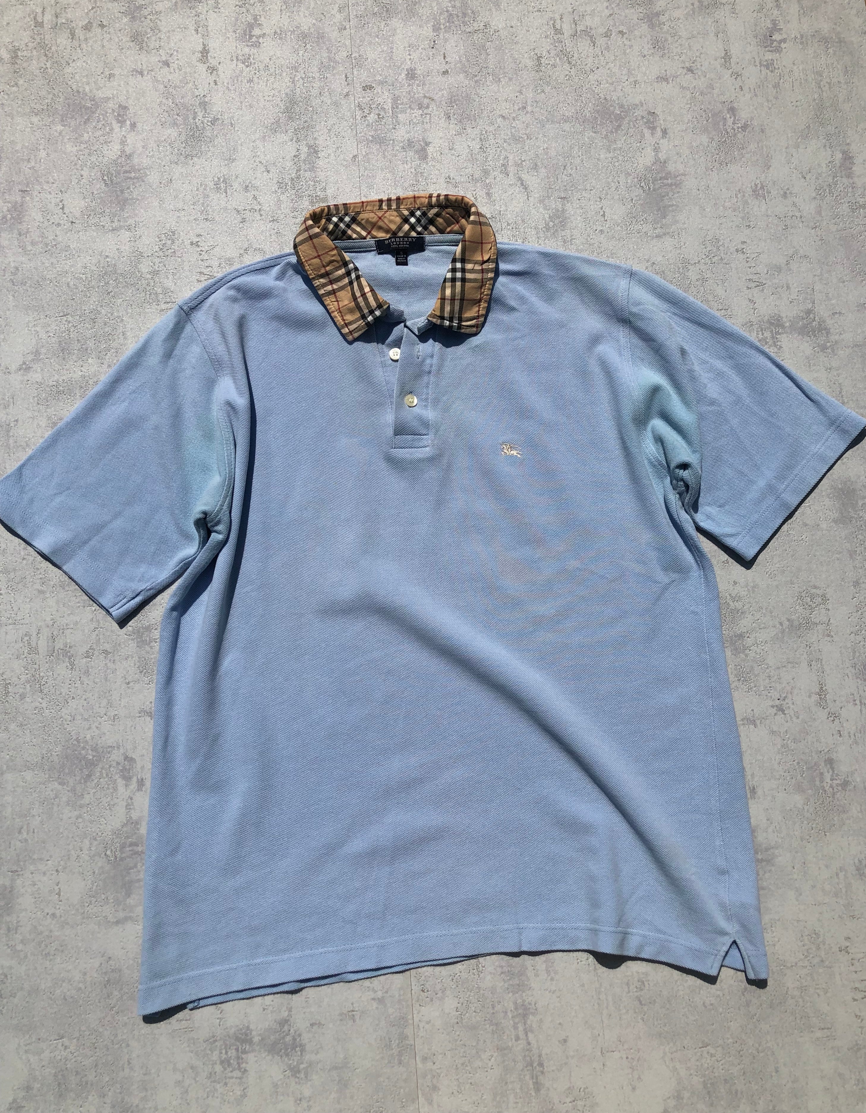 Burberry Polo Shirt – Light Blue – S