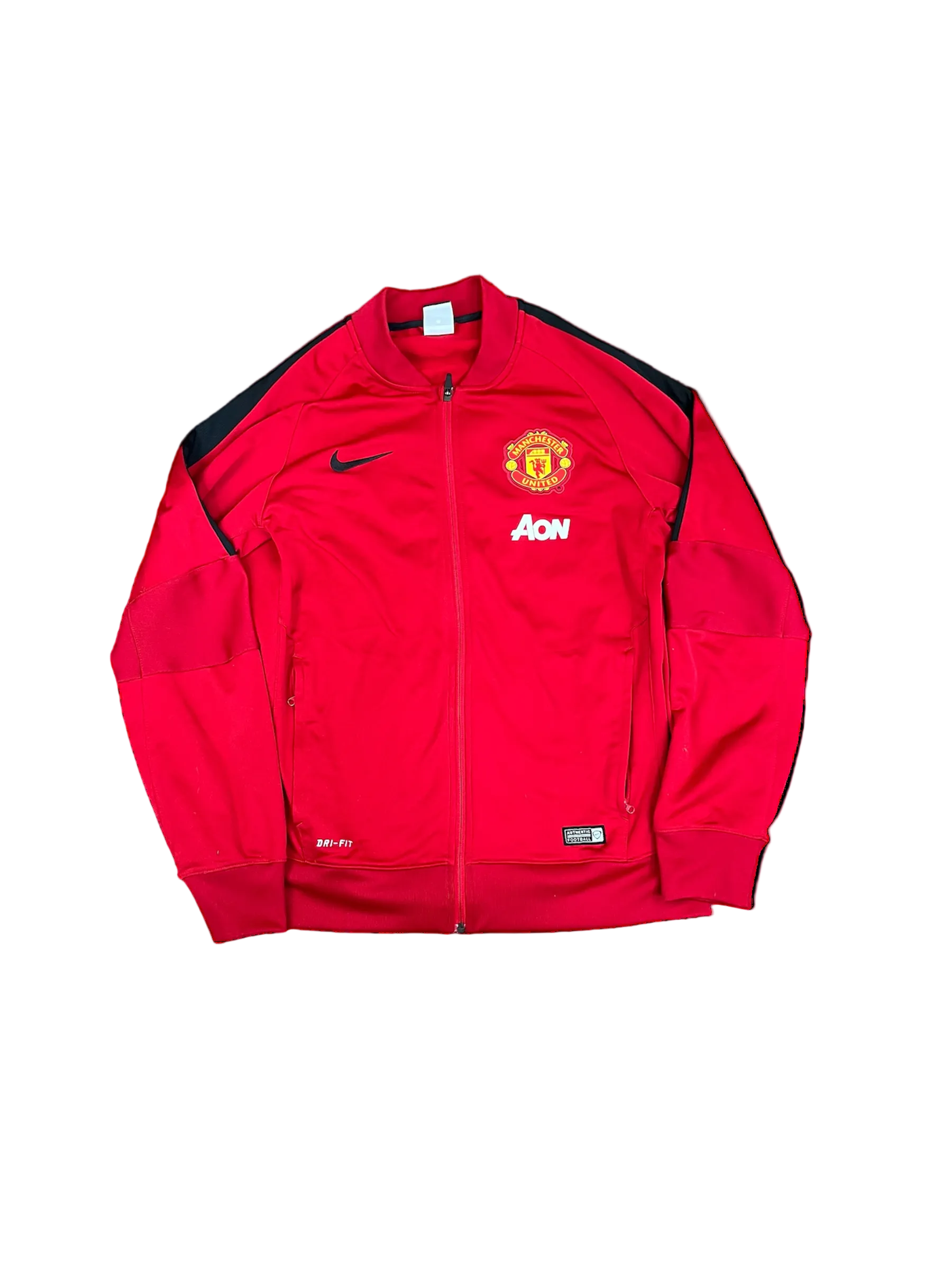 Manchester United Zip-Up Fleece – Red/Black – Size L