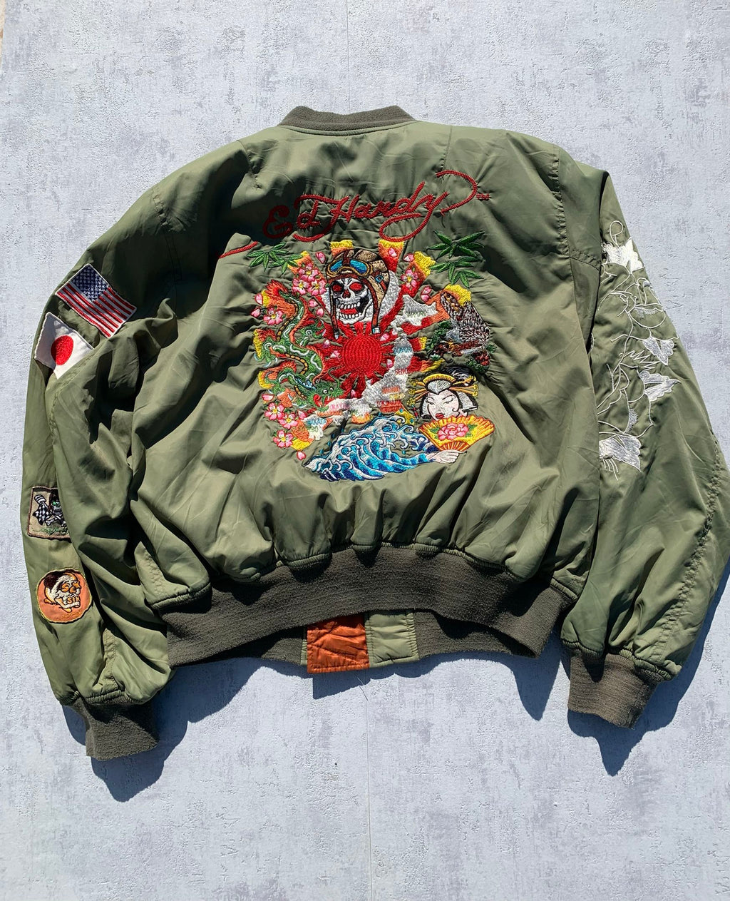 Ed Hardy MA1/Sujakan bomber jacket - S