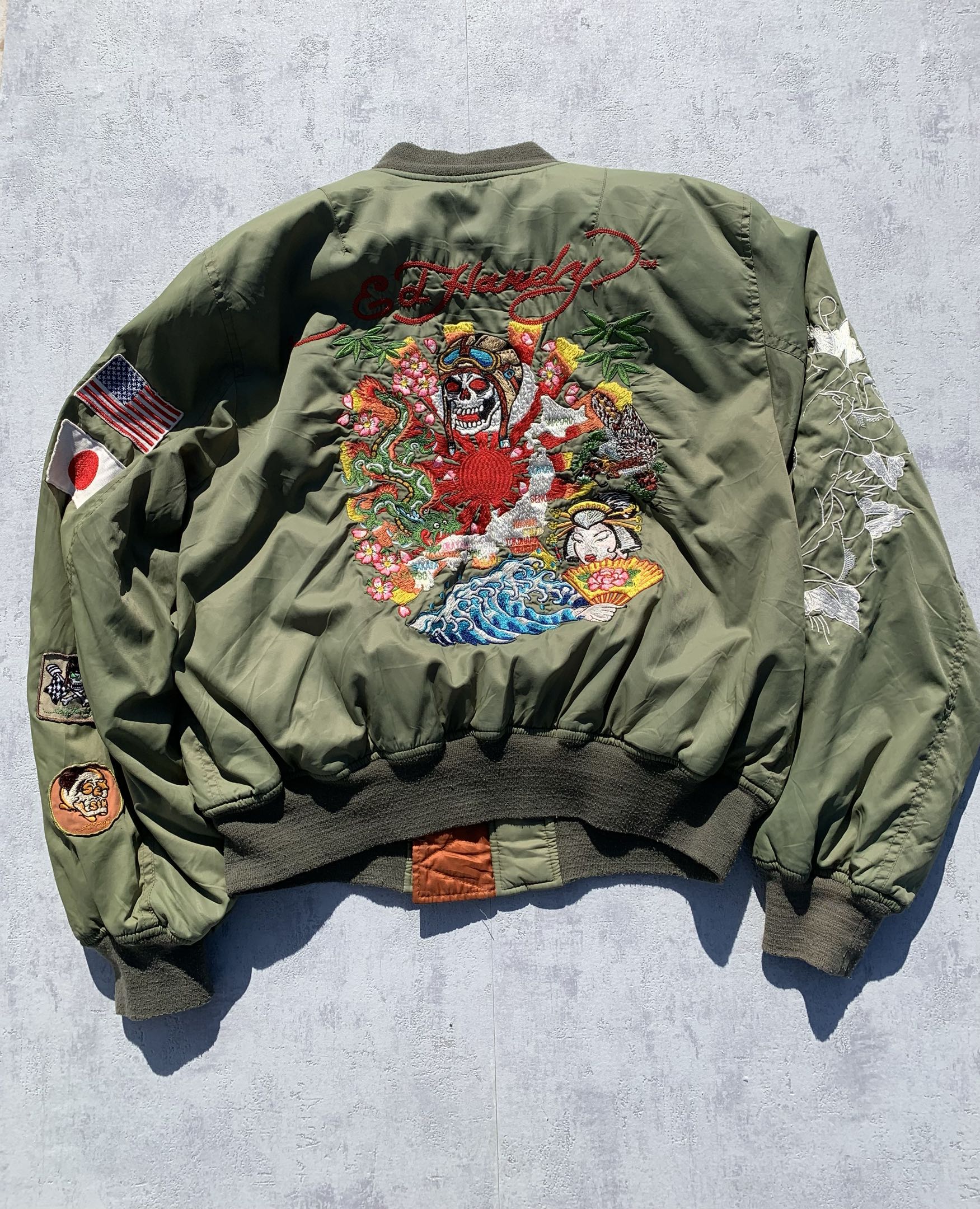 Ed Hardy MA1/Sujakan bomber jacket - S