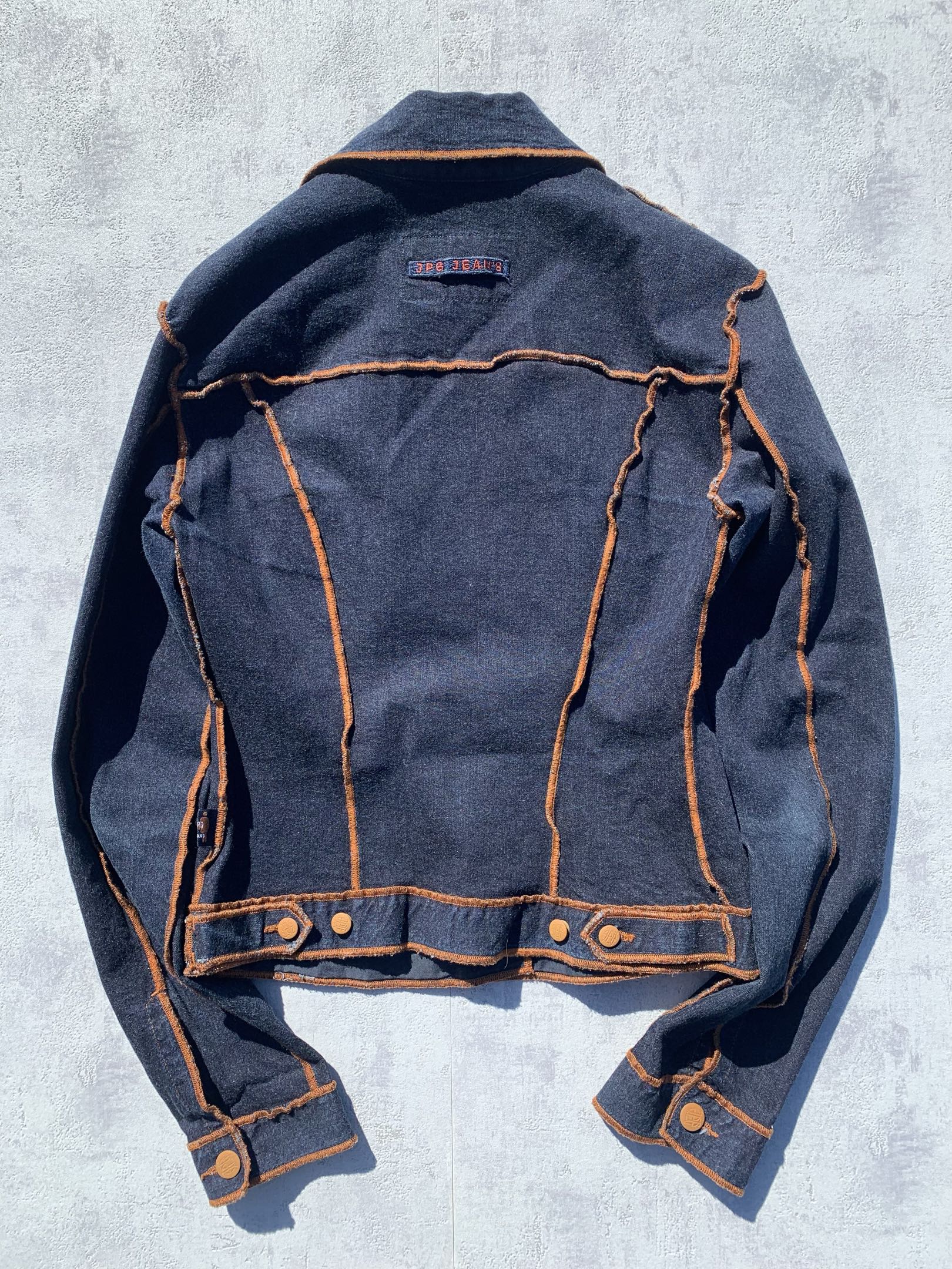 Jean Paul Gaultier Navy Brut Denim Jacket - Small